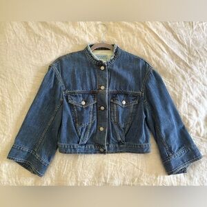 Dries Van Noten Blue Denim Jean Cropped Jacket 38